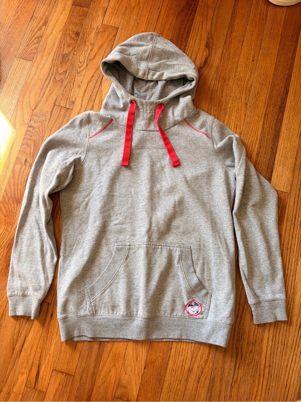 Roxy Y2K Gray Hoodie Sweatshirt Womens Medium